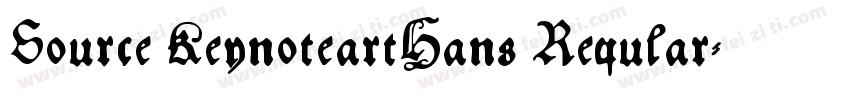 Source KeynoteartHans Reqular字体转换